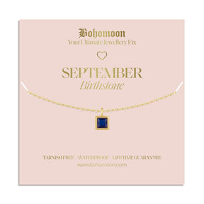 Bohomoon Stainless Steel Birthstone Necklace