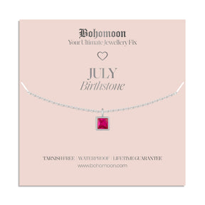 Bohomoon Stainless Steel Birthstone Necklace