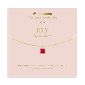 Bohomoon Stainless Steel Birthstone Necklace