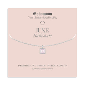 Bohomoon Stainless Steel Birthstone Necklace