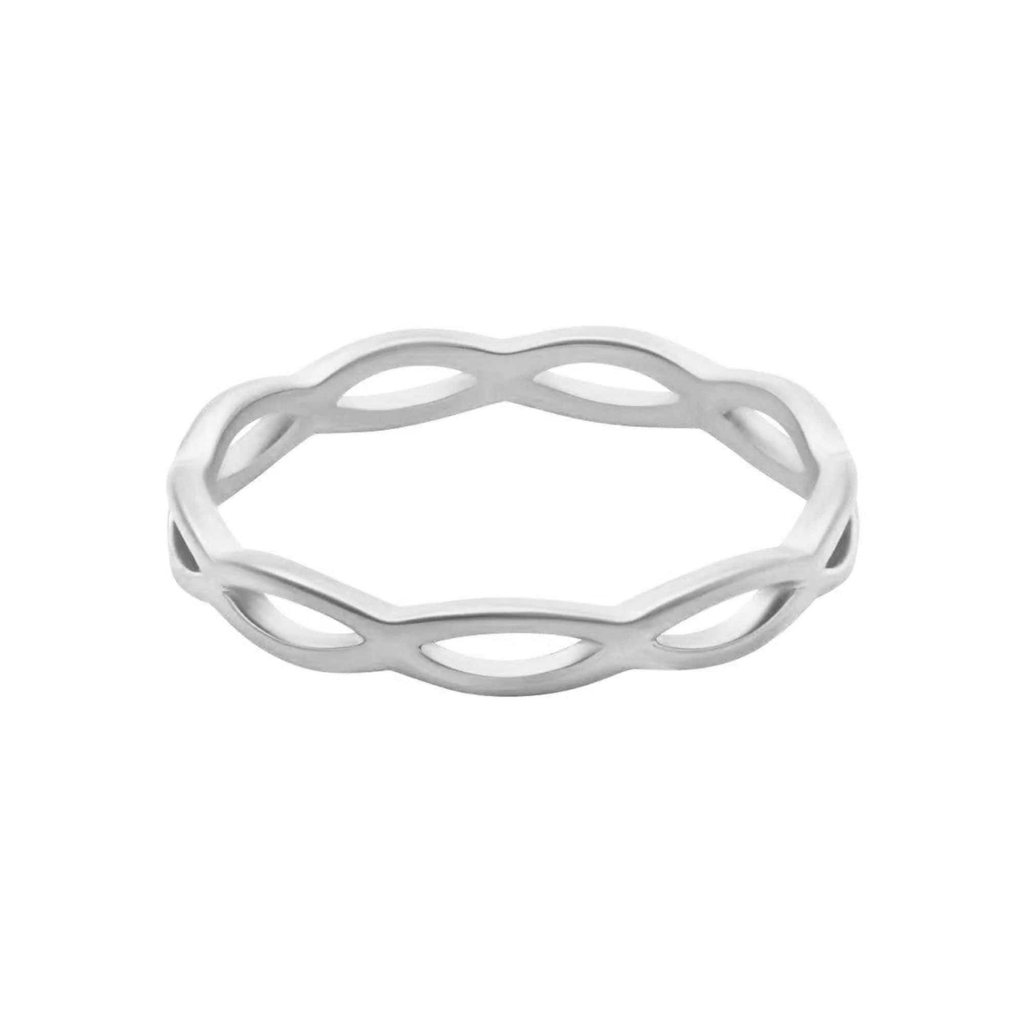 BohoMoon Stainless Steel Blair Ring Silver / US 3 / UK F / EUR 44 / (midi)