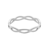 BohoMoon Stainless Steel Blair Ring Silver / US 3 / UK F / EUR 44 / (midi)