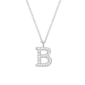 BohoMoon Stainless Steel Bliss Initial Necklace Silver / A