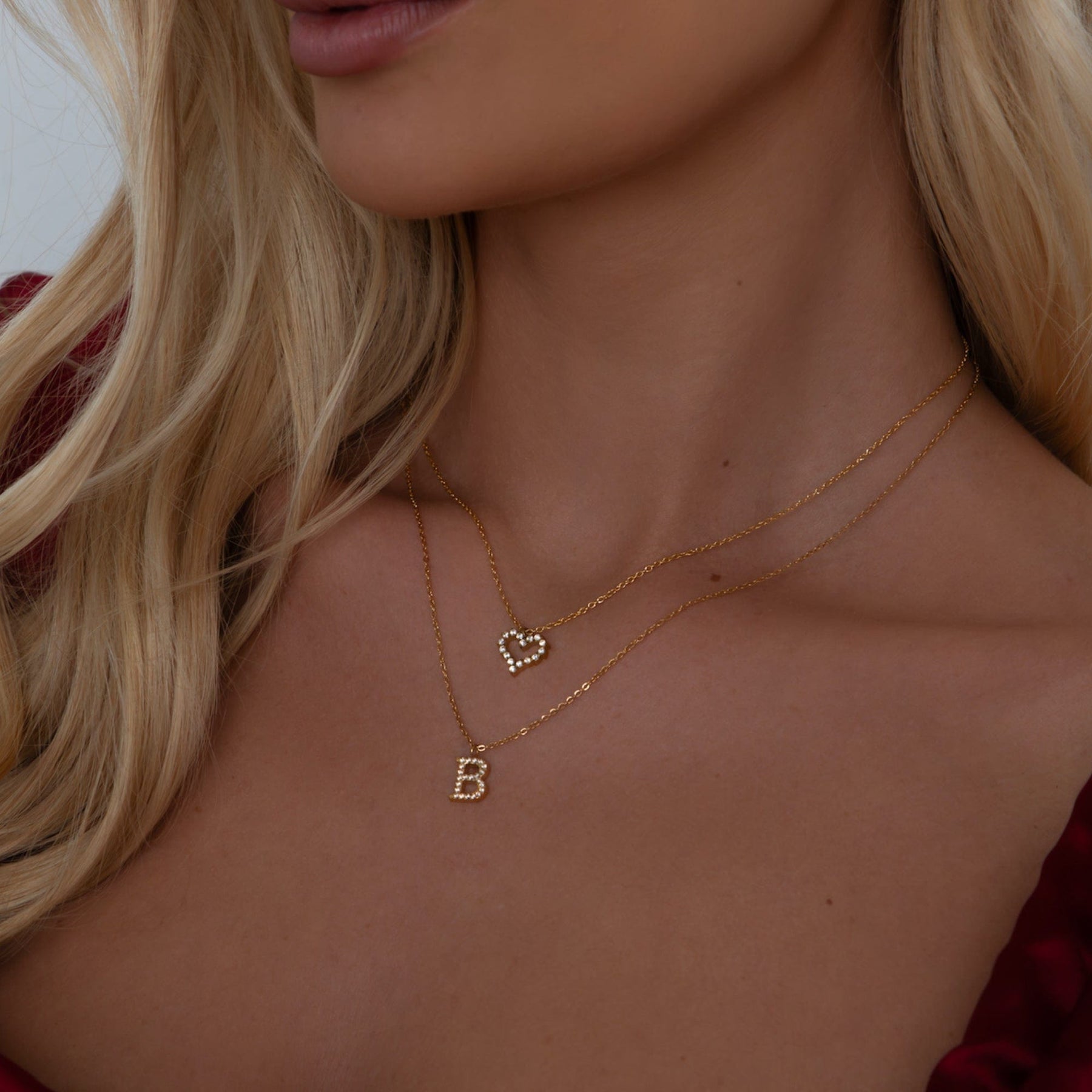 BohoMoon Stainless Steel Bliss Initial Necklace