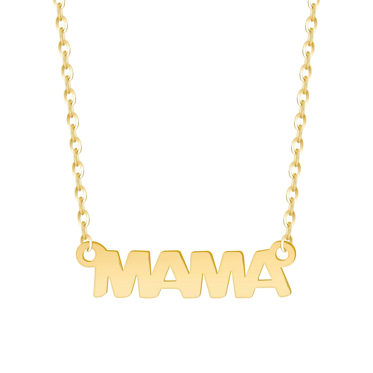 Bohomoon Stainless Steel Block Mama Heart Necklace