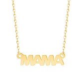 Bohomoon Stainless Steel Block Mama Heart Necklace