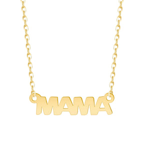 Bohomoon Stainless Steel Block Mama Heart Necklace