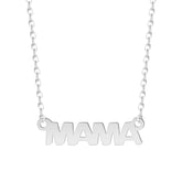 Bohomoon Stainless Steel Block Mama Heart Necklace