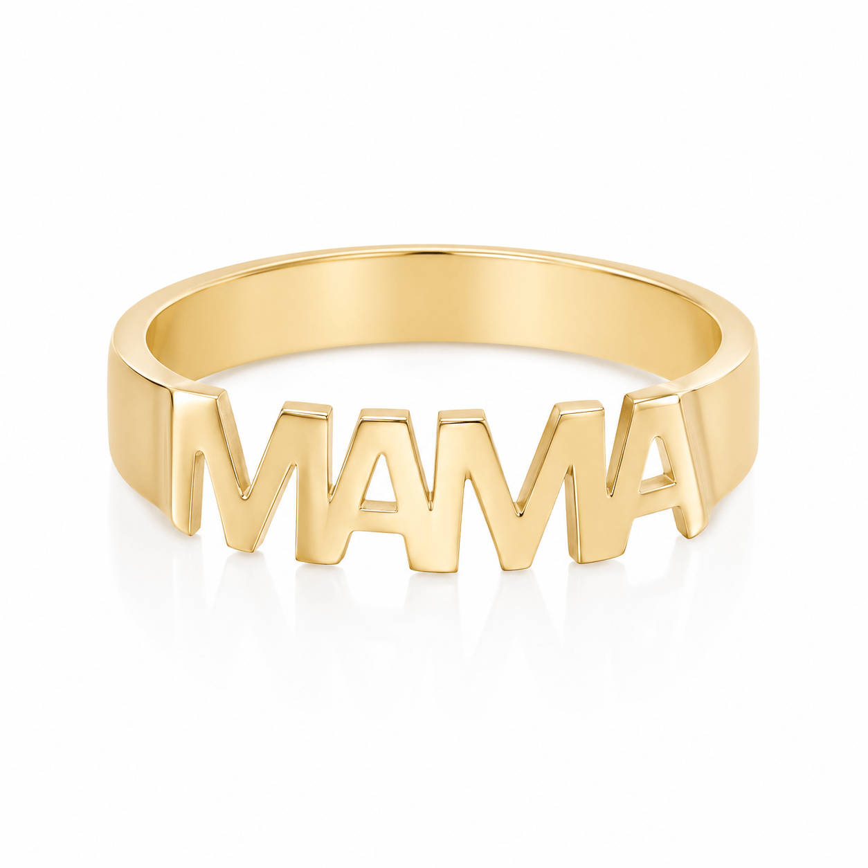 Bohomoon Stainless Steel Block Mama Ring