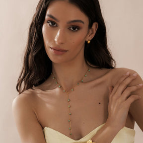 Bohomoon Stainless Steel Bluebell Lariat Necklace