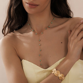 Bohomoon Stainless Steel Bluebell Lariat Necklace