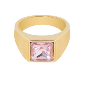 BohoMoon Stainless Steel Blush Ring Gold / US 7 / UK N / EUR 54 (medium)