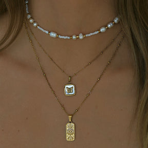 BohoMoon Stainless Steel Bonnie Pearl Choker