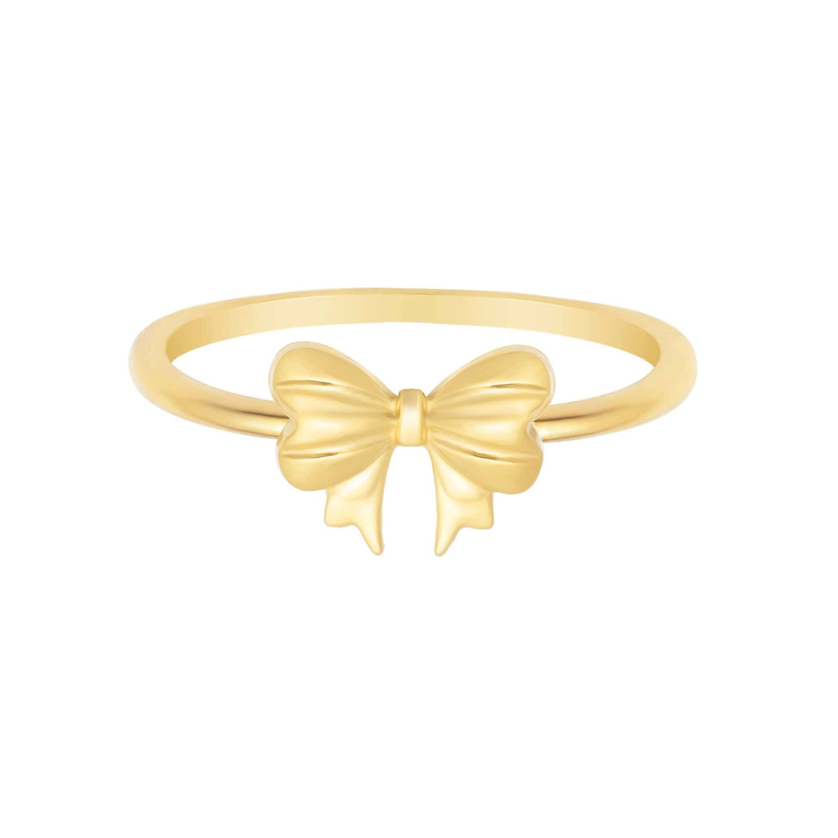 BohoMoon Stainless Steel Bow Ring Gold / US 6 / UK L / EUR 51 (small)