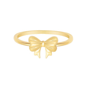 BohoMoon Stainless Steel Bow Ring Gold / US 6 / UK L / EUR 51 (small)