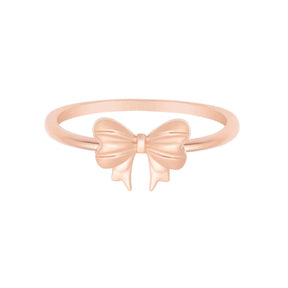 BohoMoon Stainless Steel Bow Ring Rose Gold / US 6 / UK L / EUR 51 (small)