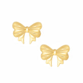 BohoMoon Stainless Steel Bow Stud Earrings Gold