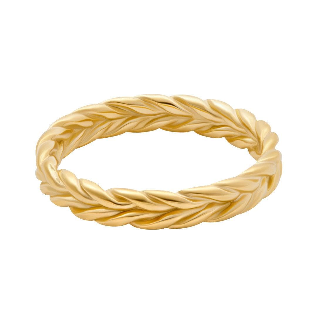 BohoMoon Stainless Steel Braided Ring Gold / US 5 / UK J / EUR 49 (x small)