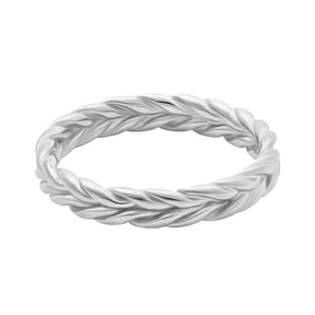 BohoMoon Stainless Steel Braided Ring Silver / US 5 / UK J / EUR 49 (x small)