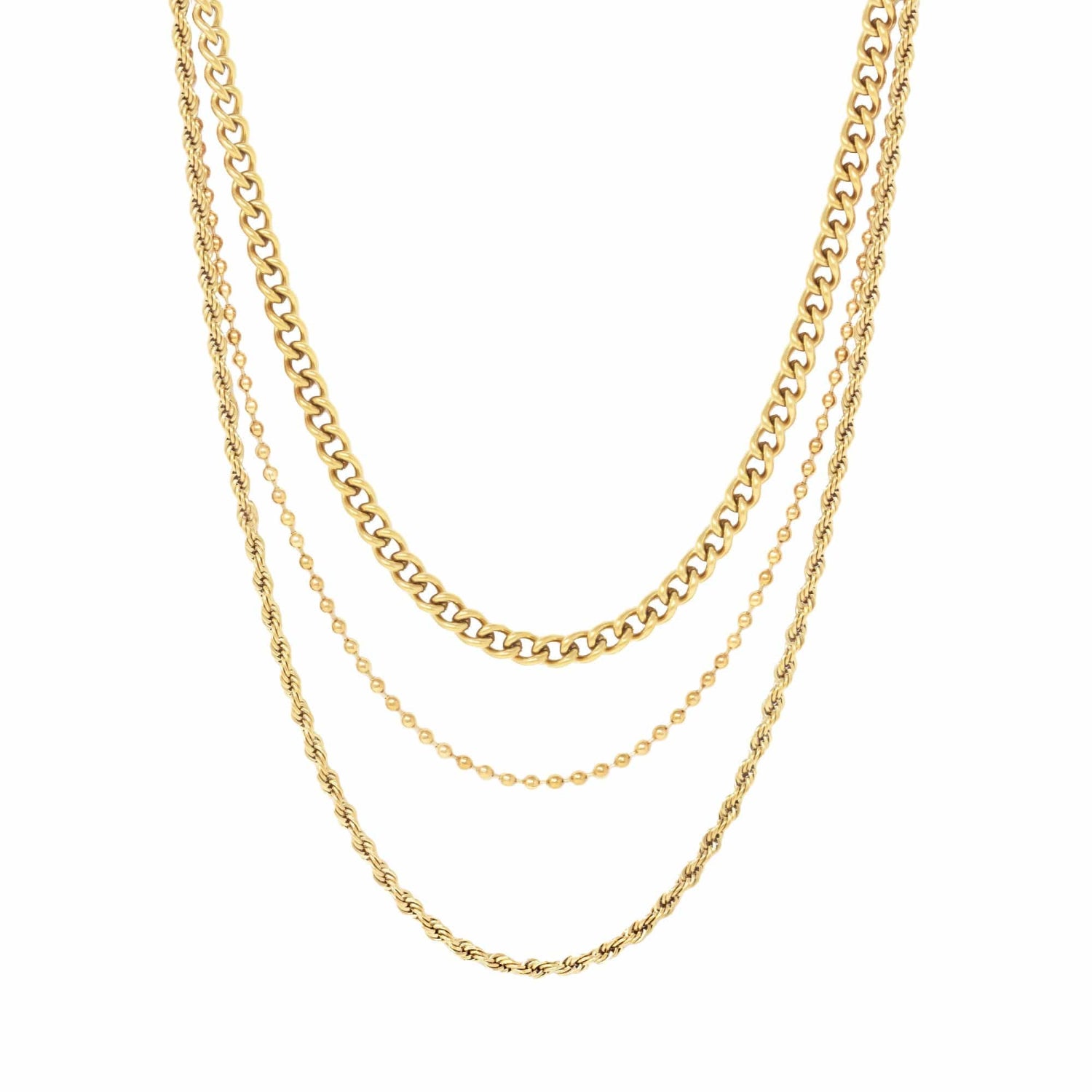 Bohomoon Brandi Layered Necklace | Sweatproof & Tarnish Free