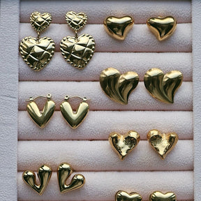 BohoMoon Stainless Steel Breathless Stud Earrings Gold