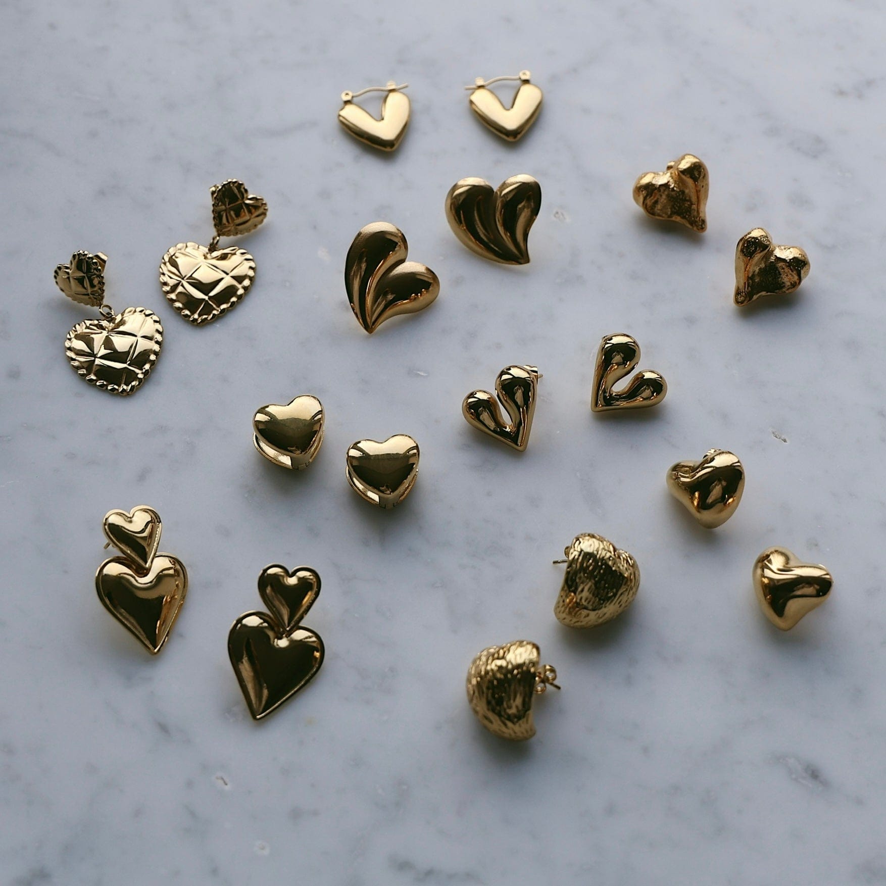 BohoMoon Stainless Steel Breathless Stud Earrings Gold