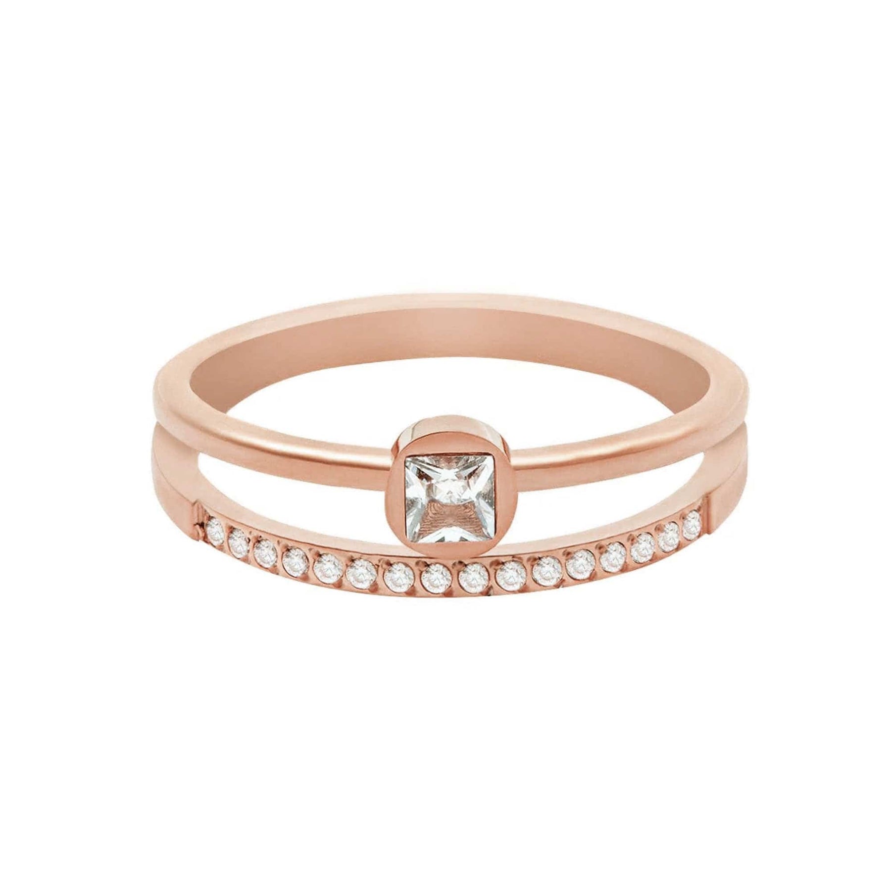 BohoMoon Stainless Steel Briony Ring Rose Gold / US 4 / UK H / EUR 46 / (xxsmall)