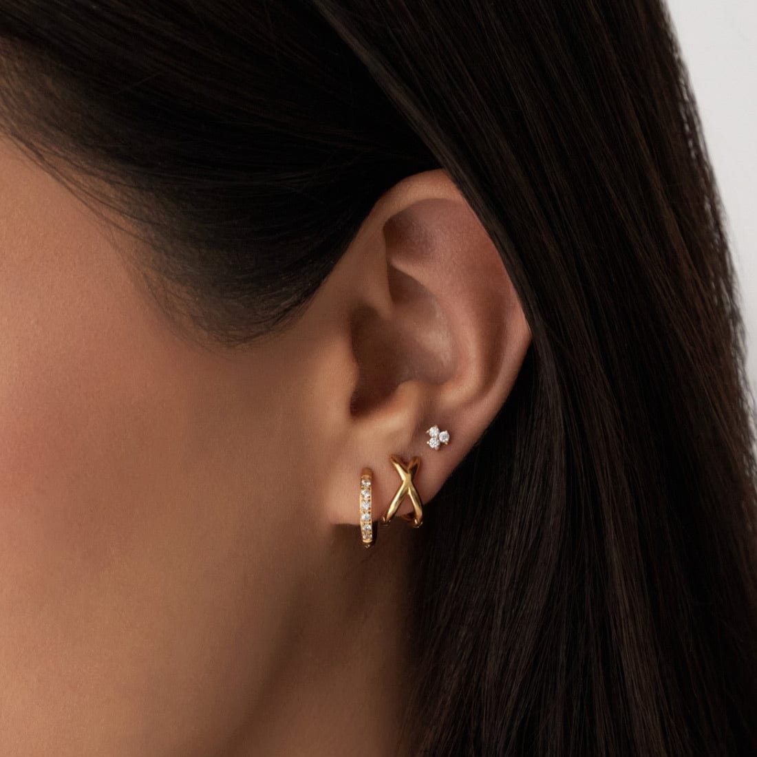 Bohomoon Criss Cross Hoop Earrings | Sweatproof & Tarnish Free