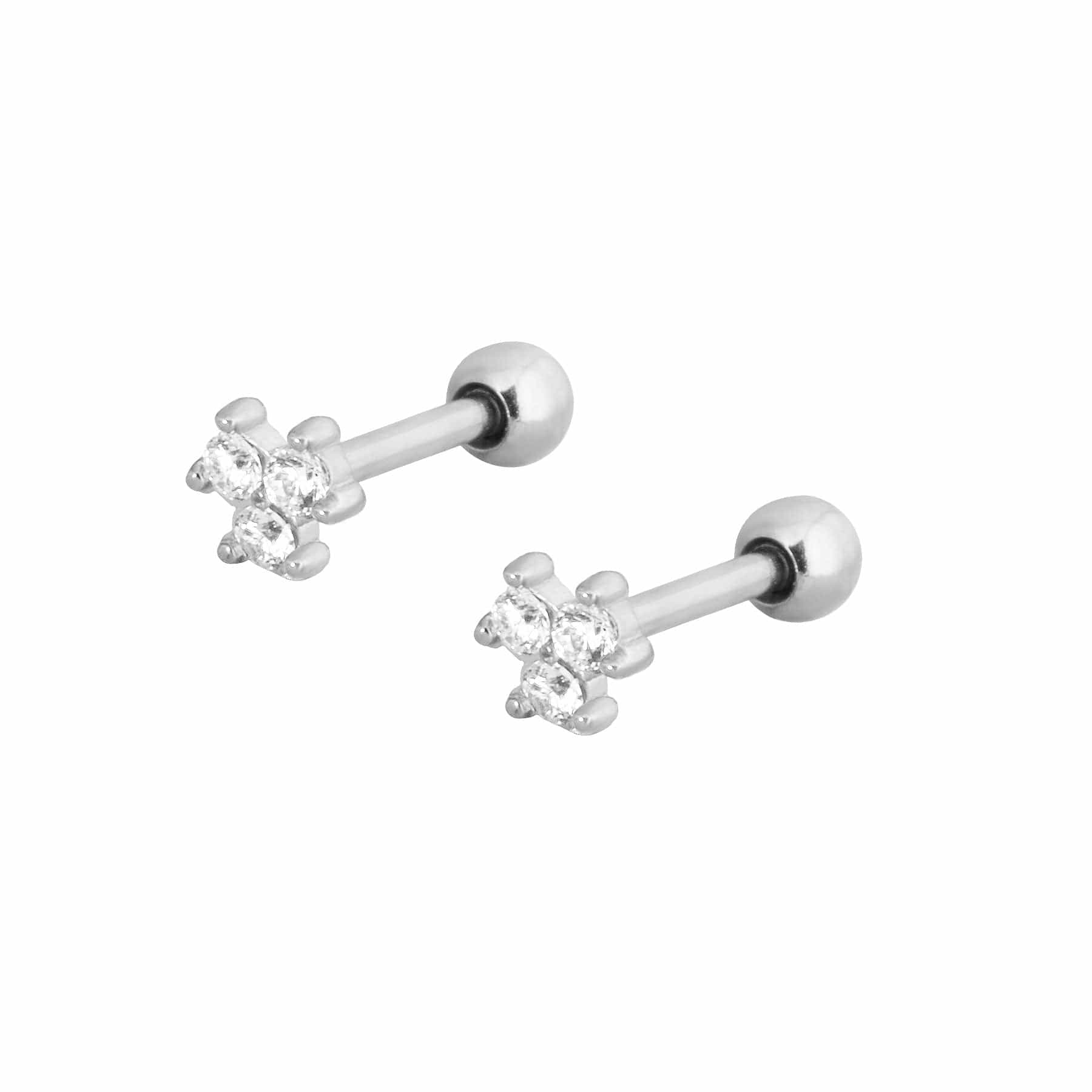 BohoMoon Stainless Steel Callie Stud Earrings Silver