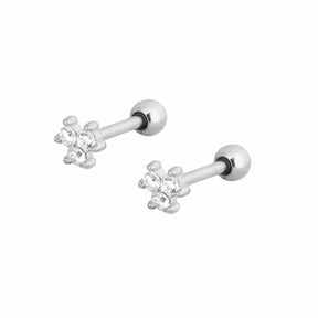 BohoMoon Stainless Steel Callie Stud Earrings Silver