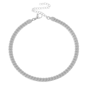 BohoMoon Stainless Steel Cardi Choker / Necklace Silver / Choker