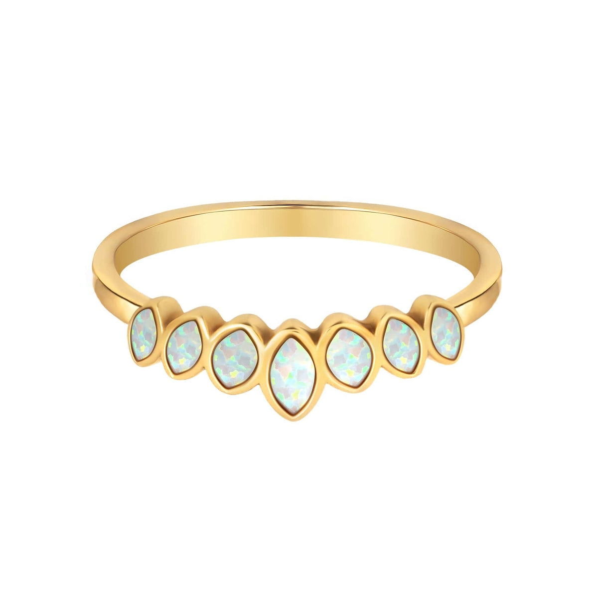 BohoMoon Stainless Steel Catalina Opal Ring Gold / US 6 / UK L / EUR 51 (small)