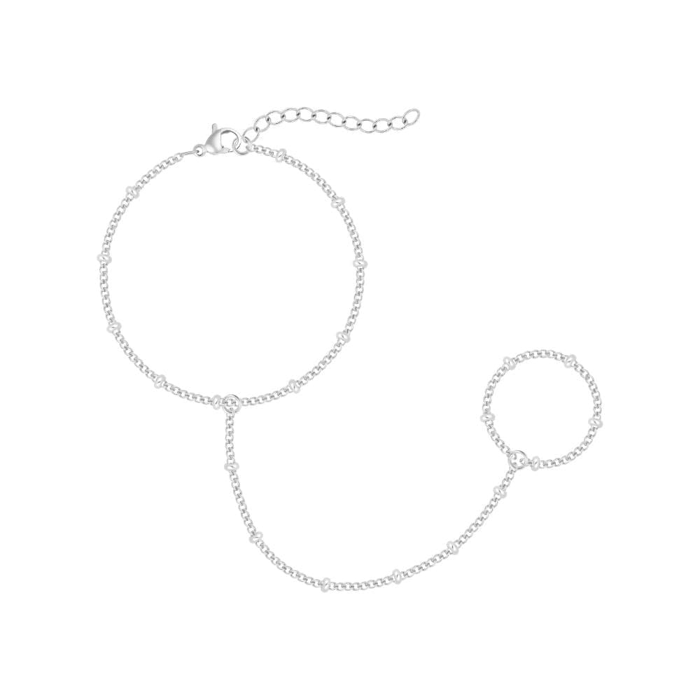 Bohomoon Stainless Steel Cate Hand Chain Bracelet