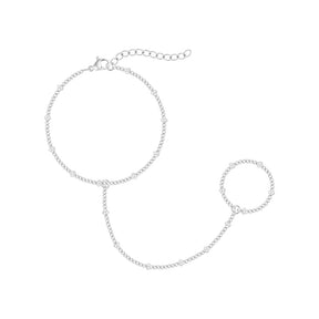 Bohomoon Stainless Steel Cate Hand Chain Bracelet