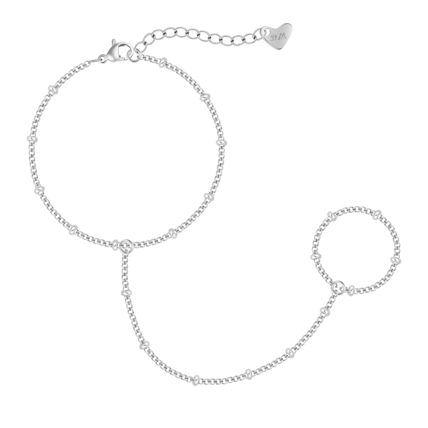 Bohomoon Stainless Steel Cate Hand Chain Bracelet