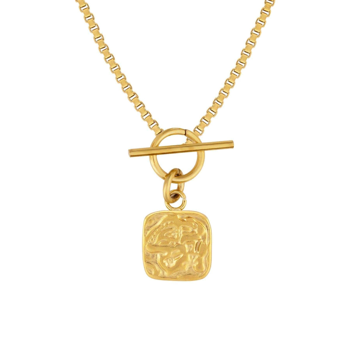 BohoMoon Stainless Steel Cayman Tbar Necklace Gold