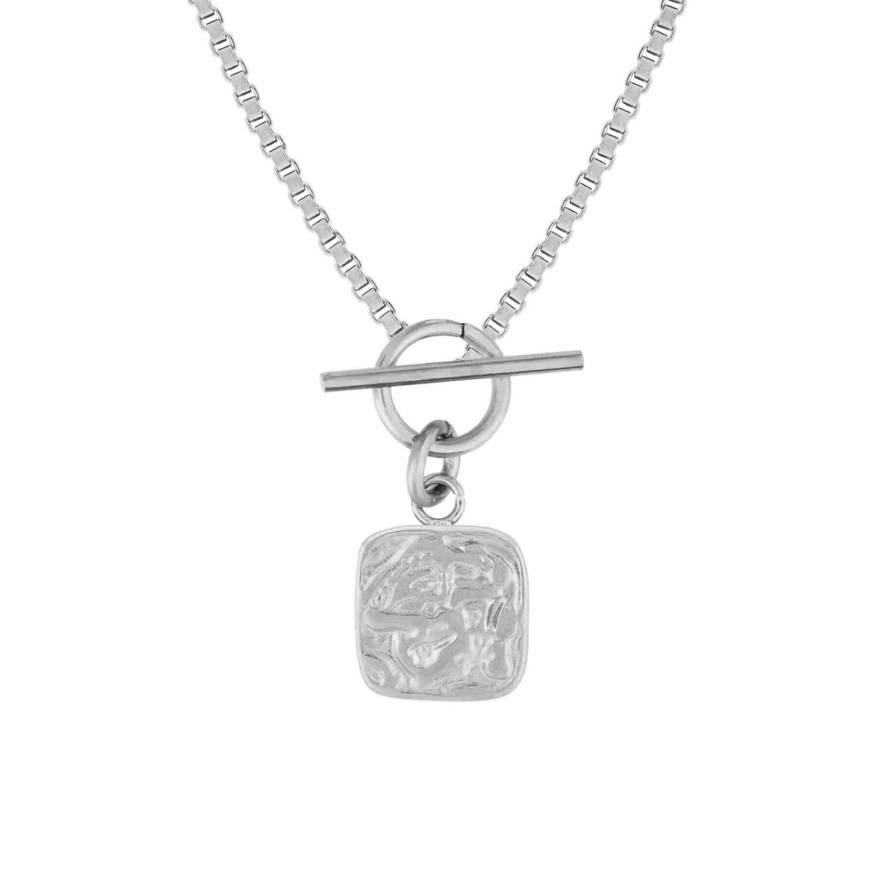 BohoMoon Stainless Steel Cayman Tbar Necklace Silver