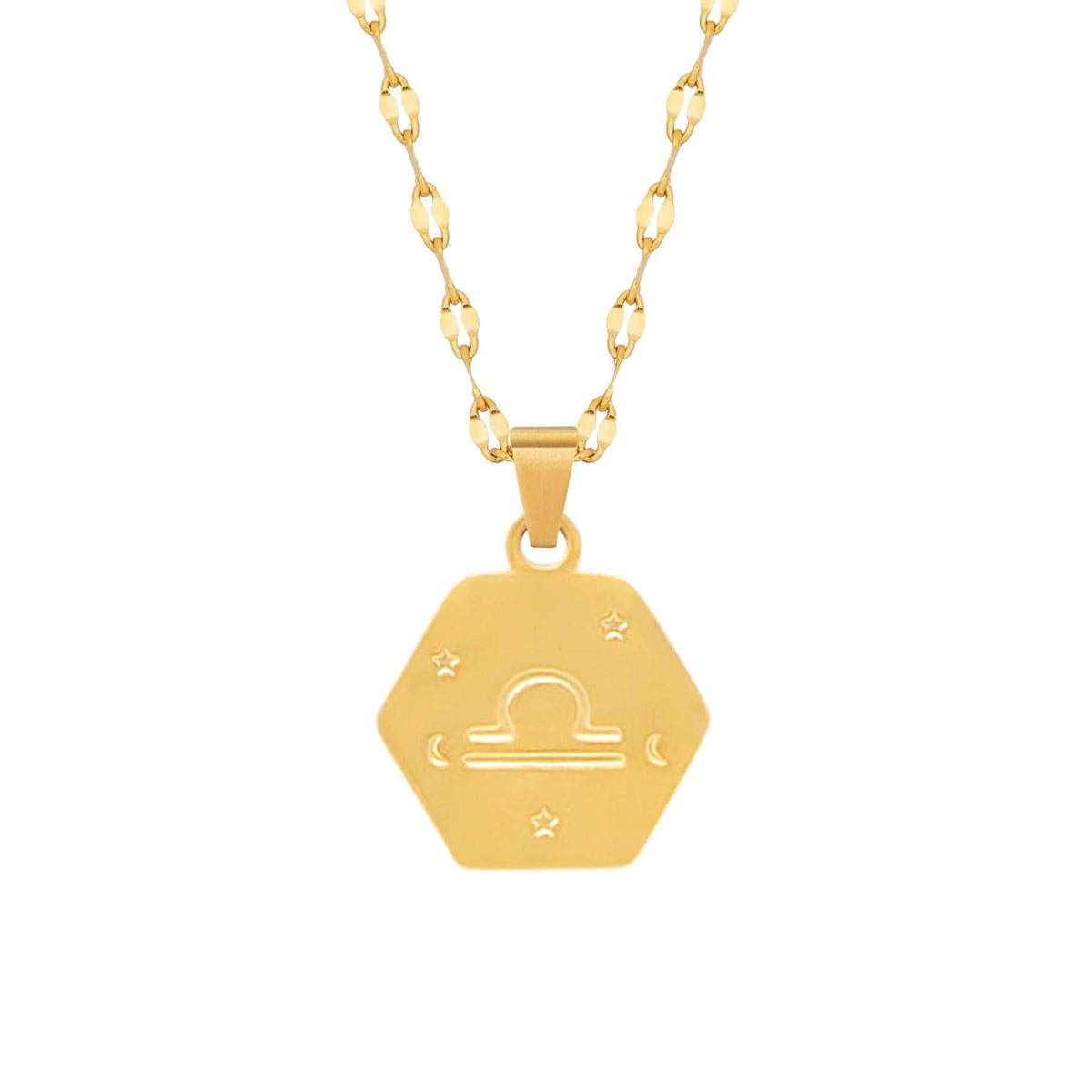 BohoMoon Stainless Steel Celestial Zodiac Necklace Gold / Capricorn