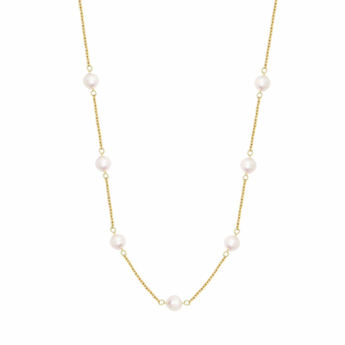 BohoMoon Stainless Steel Charlotte Pearl Necklace Gold