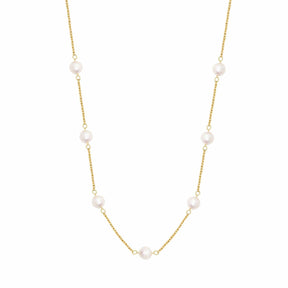 BohoMoon Stainless Steel Charlotte Pearl Necklace Gold