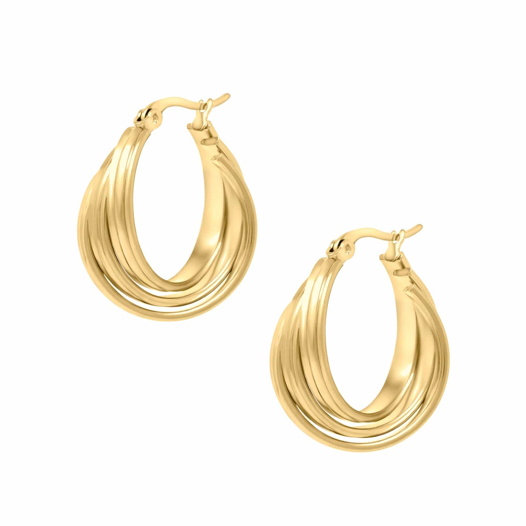 BohoMoon Stainless Steel Chelsea Hoop Earrings Gold