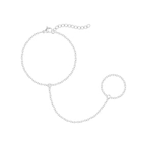 Bohomoon Stainless Steel Chevron Hand Chain Bracelet
