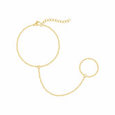 Bohomoon Stainless Steel Chevron Hand Chain Bracelet