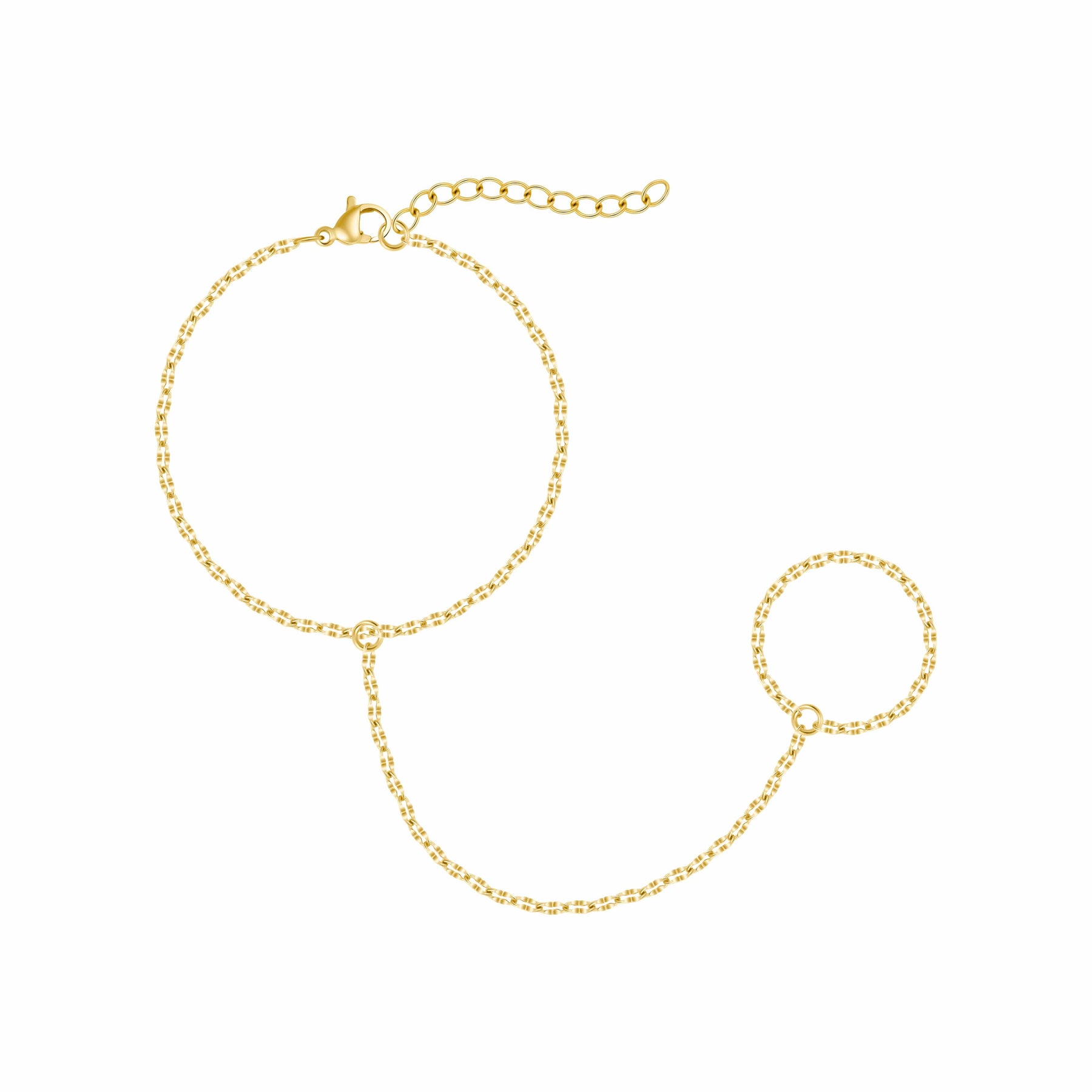 Bohomoon Stainless Steel Chevron Hand Chain Bracelet