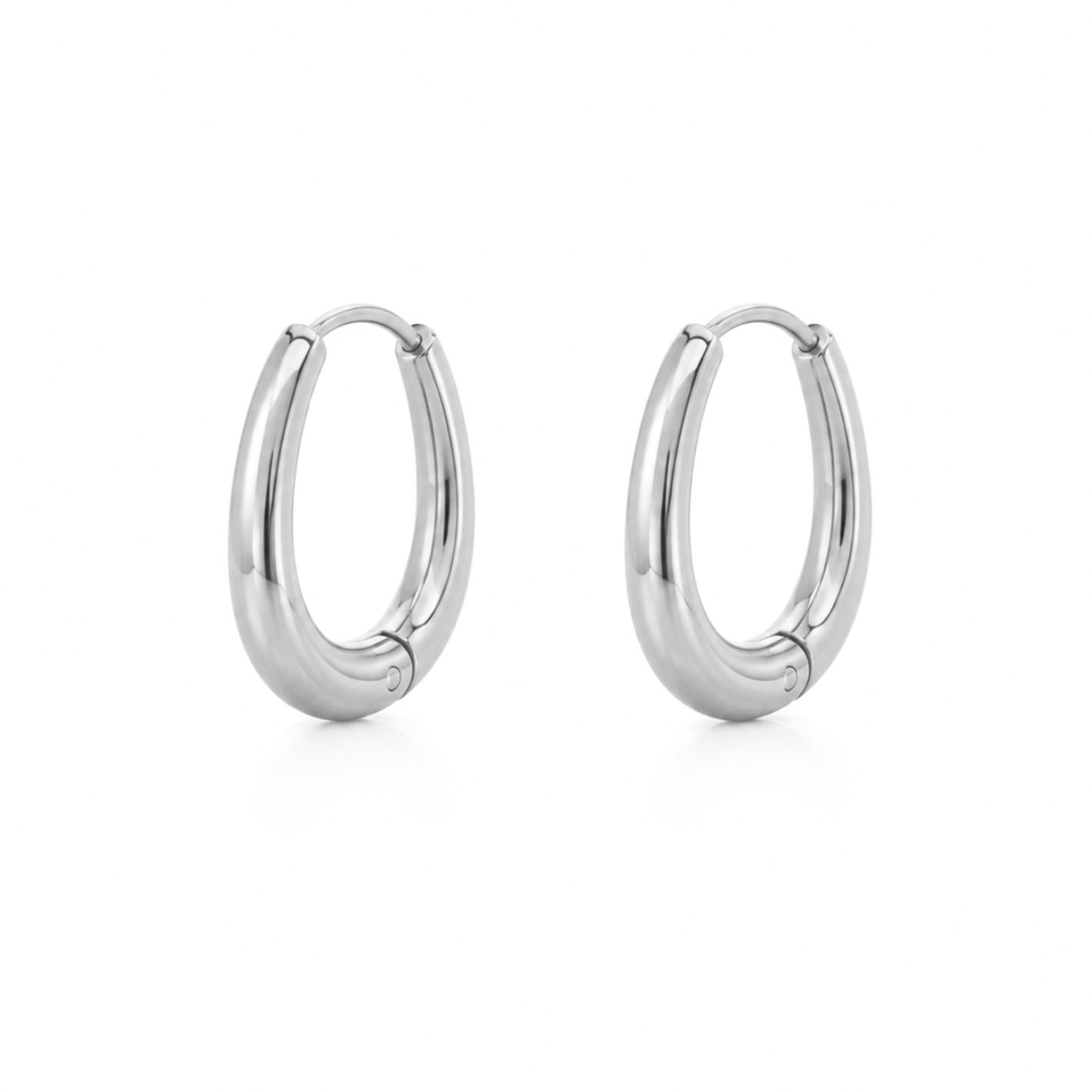 Bohomoon Stainless Steel Clarity Hoop Earrings