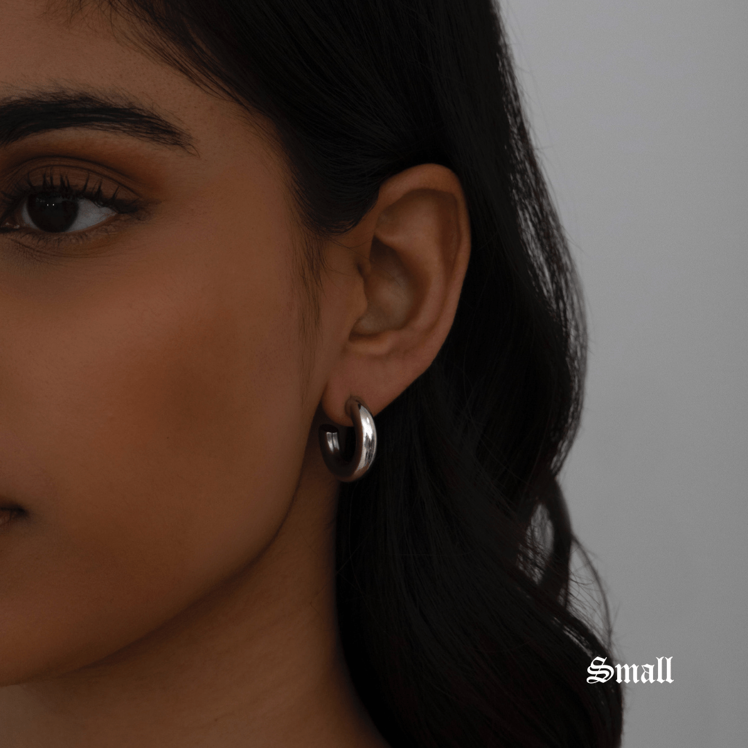 Womens black hoop earrings hotsell