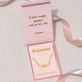Bohomoon Stainless Steel Personalised Name Necklace - Classic