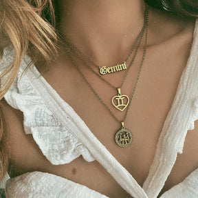 BohoMoon Stainless Steel Classic Zodiac Necklace