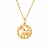BohoMoon Stainless Steel Classic Zodiac Necklace Gold / Capricorn