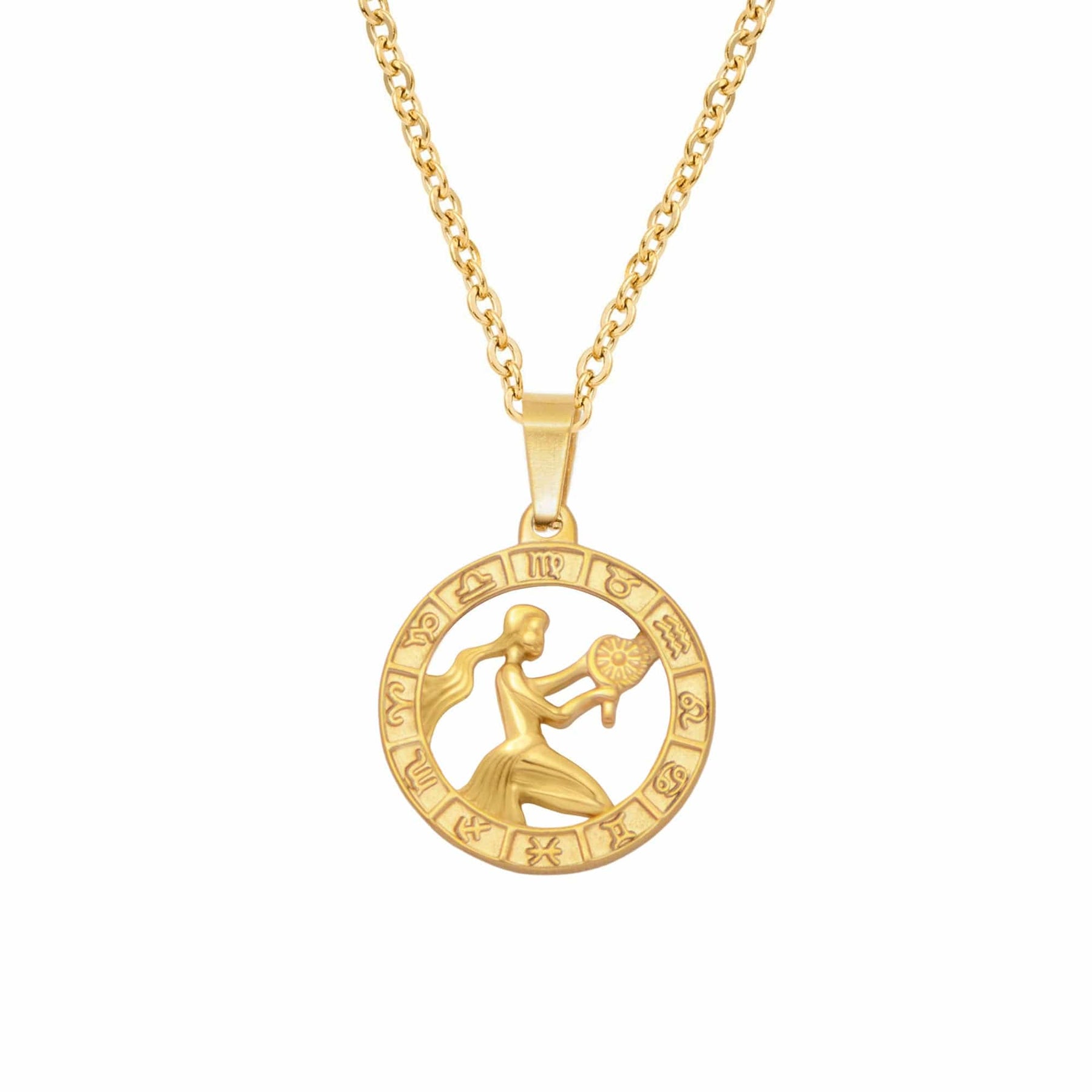 BohoMoon Stainless Steel Classic Zodiac Necklace